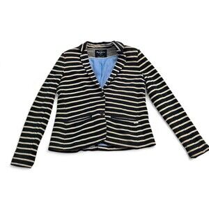 Pepe Jeans Striped Navy & White Blazer Jacket Size L